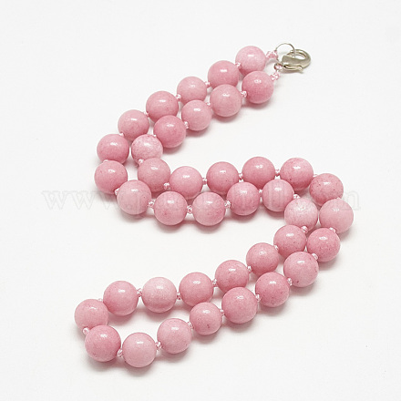 Colliers de perles de jade naturel NJEW-S405-22-1