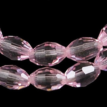 Faceted  Glass Beads Strands X-GC893Y-1-1