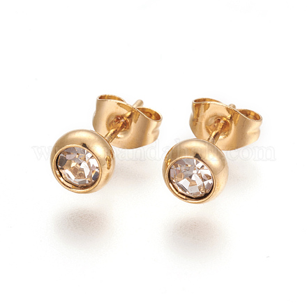 304 Stainless Steel Ear Studs STAS-I113-03G-1