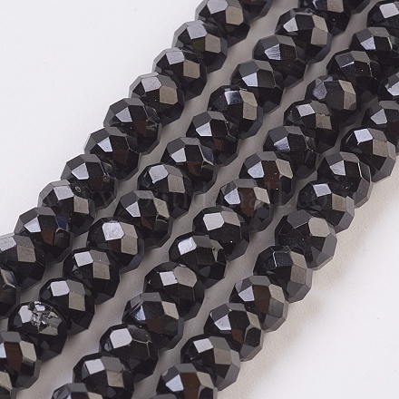 Natürlichen schwarzen Spinell Perlen Stränge G-F568-096-C-1