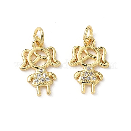 Латунные микро проложить кубического циркония подвески KK-L243-12G-01-1