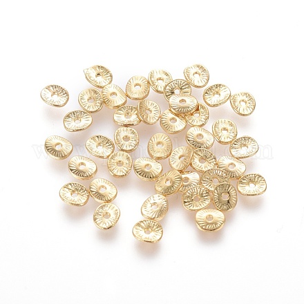 Perles d'espacement ondulées en alliage ovale PALLOY-M173-01G-1