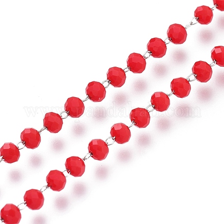 Chaînes de perles acryliques à facettes faites à la main CHS-M003-16P-1