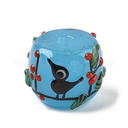 Бусины ручной работы в технике лэмпворк с неровностями LAMP-M025-01C-1