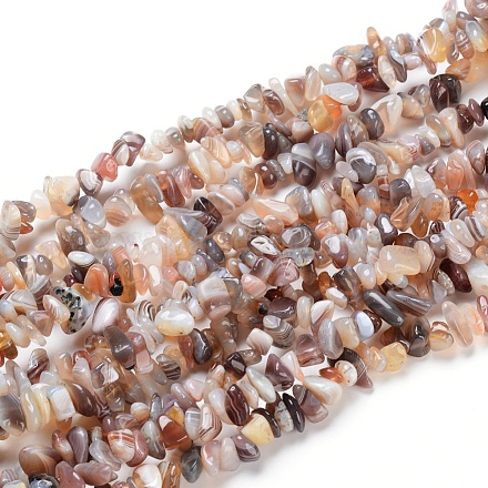 Chapelets de perles en agate naturelle du Botswana X-G-I283-A05-1