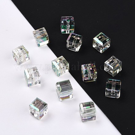 Galvanoplastie perles de verre transparentes EGLA-B003-01B-12-1