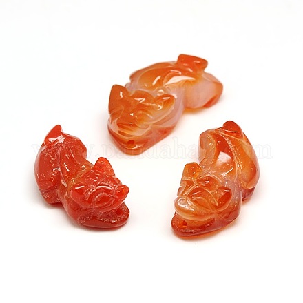 Dyed Natural Red Agate Pendants G-J205-19-1