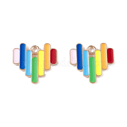 Colgantes de esmalte de aleación de orgullo de color arcoíris ENAM-K067-13-1