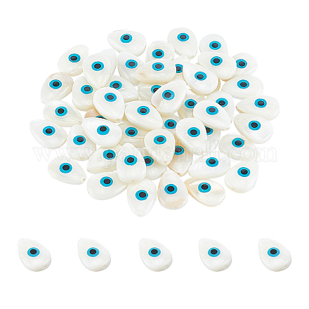Nbeads perles de coquille d'eau douce naturelles SHEL-NB0001-31-1
