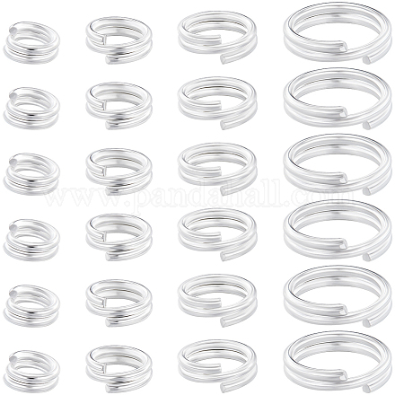 80 шт. 4 стиля латунных разъемных колец KK-BBC0014-05-1