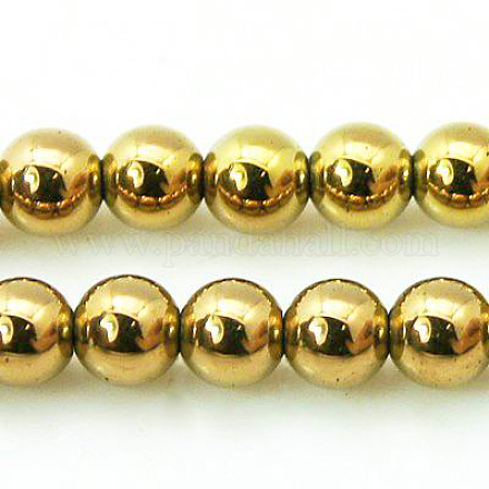 Chapelets de perles en hématite synthétique sans magnétiques X-G-G091-8mm-1-1