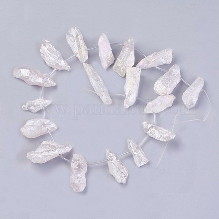 Chapelets de perles de cristal de quartz naturel électrolytique G-I201-A08-1