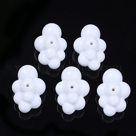 Opaque Acrylic Beads X-OACR-N130-020A-B01-1