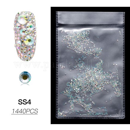 Accesorios de decoración de arte de uñas rhinestone de cristal espalda plana MRMJ-Q075-SS4-02-1