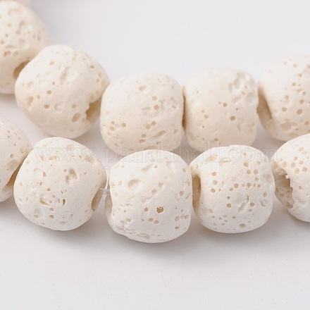 Brins de perles de pierre de lave naturelle G-L435-03-10mm-11-1