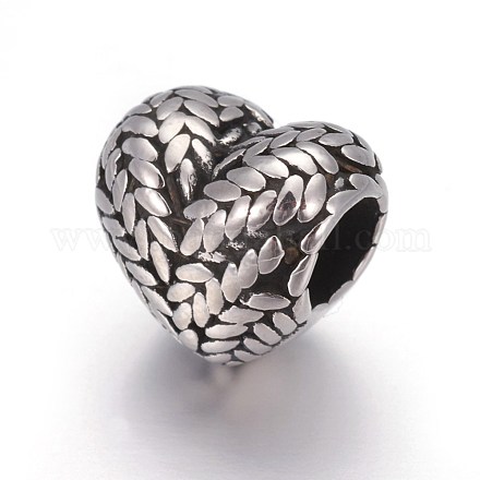 Retro 316 Surgical Stainless Steel European Style Beads OPDL-L013-13AS-1