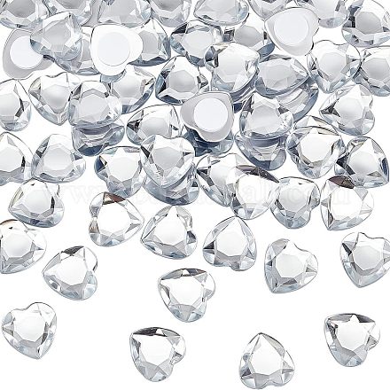 60шт. акриловые стразы в форме сердца TACR-FG0001-15B-1