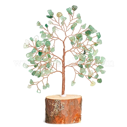 Chips d'aventurine verte naturelle décorations d'arbre de vie PW-WG59627-03-1