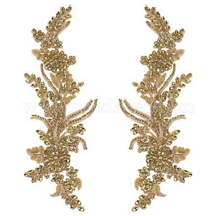 Аксессуары для костюмов с вышивкой из полиэстера и блесток FIND-WH0148-717A-1