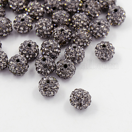 Polymer Clay Rhinestone Beads RB-H258-HD12mm-215-1