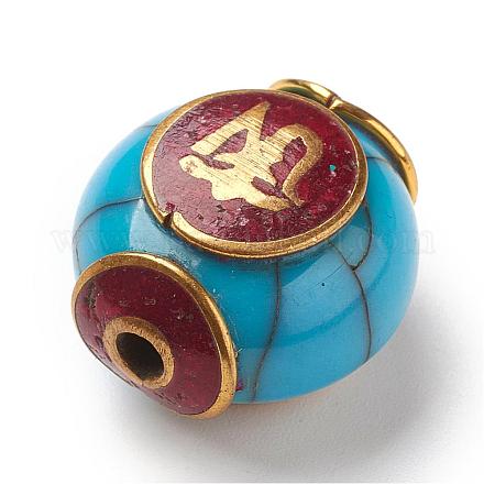 Perles de style tibétain TIBEB-P001-01G-1