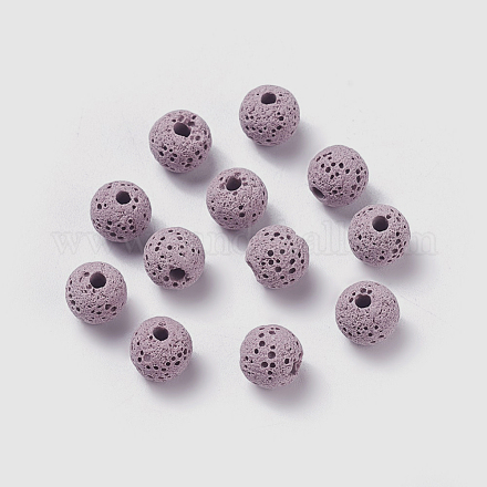 Unwaxed Natural Lava Rock Beads G-F325-8mm-A03-1