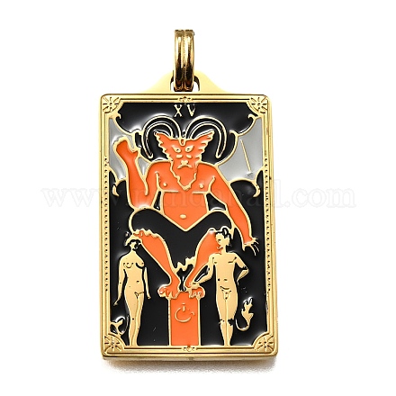 Эмалевые подвески из нержавеющей стали 304 таро STAS-M119-07G-G-1