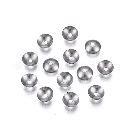 304 Stainless Steel Bead Caps STAS-S057-48A-P-1