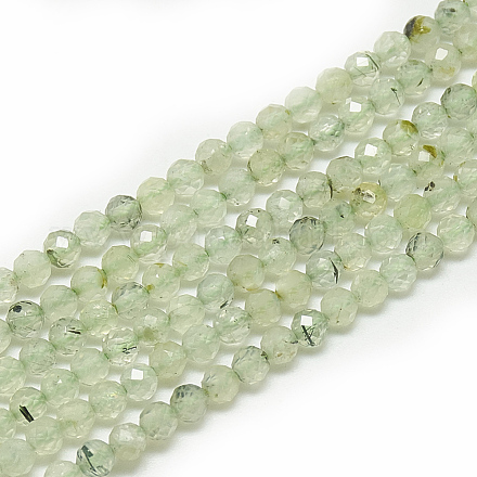 Chapelets de perles en préhnite naturelle G-S300-12-3mm-1