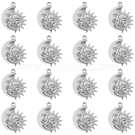 DICOSMETIC 3 Colors Moon Alien Bird Charms Laser Cut Pendants Colorful Stainless Steel Charms for Jewelry Making