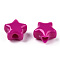 Opaque Acrylic Beads, Star, Medium Violet Red, 9x9.5x5.5mm, Hole: 2.5mm, about 2050pcs/500g