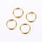 304 Stainless Steel Open Jump Rings, Golden, 21 Gauge, 4.5x0.7mm, Inner Diameter: 3.2mm