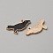 Alloy Enamel Pendants, Light Gold, Crow Charm, for Halloween, Black, 13x26x1.7mm, Hole: 1.5mm