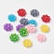 Resin Cabochon, Flower, Mixed Color, 15x6mm