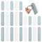 30Pcs 2 Style Sponge Silver Polishing Strips, Oval, Medium Aquamarine, 5.85~8.9x1.95~2x0.73~0.75cm, 15pcs/style
