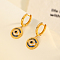 Retro Style S925 Silver Devil's Eye Pendant Earrings for Women
