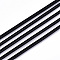 Korean Waxed Polyester Cords, for Jewelry Making, Black, 2mm, about 10m/roll