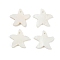 Natural Freshwater Shell Starfish Charms, White, 12~13x12~13x1.5mm, Hole: 0.8mm