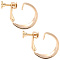 12Pcs Brass Clip-on Earring Findings, Nickel Free, Real 18K Gold Plated, 18.5x21.5x7.5mm