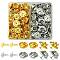 100Pcs 2 Colors Iron Lapel Pin Backs, Tie Tack Pin, Brooch Findings, Platinum & Golden, Tray: 4.5mm, 12mm, Pin: 1mm, 50Pcs/color