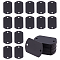40Pcs Aluminum Connector Charms, Oval Rectangle Links, Black, 38x25x0.8mm, Hole: 3.2mm