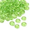 Imitation Austrian Crystal Beads, Grade AAA, K9 Glass, Faceted, Flat Round, Lime Green, 6x3.5mm, Hole: 0.7~0.9mm