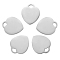 Stainless Steel Stamping Blank Tag Pendants, Heart Charm, Stainless Steel Color, 27x23mm