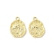 Alloy Pendants, Cadmium Free & Lead Free, Rack Plating, Golden, Oval, 21x15.5x2.5mm, Hole: 2mm