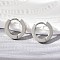 Tarnish Resistant 202 Stainless Steel Huggie Hoop Earrings, with 316 Stainless Steel Pin, Thick Hoop Earrings, Ring Shape, Stainless Steel Color, 13x14x3mm, Pin: 1mm