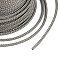 40M Nylon Coated 304 Stainless Steel Braided Wires, Round, Silver, 3mm, 9 Gauge, about 131.23 Feet(40m)/Roll