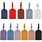 CutHollow 11Pcs 11 Colors PU Leather Luggage Tag, with Iron Clasp, Travel ID Labels, Suitcase Name Tags, Mixed Color, 111x70mm, 1pc/color