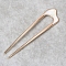 Alloy Enamel Hair Forks, U-shape, Hair Accessories for Women Girl, White, 108x25mm