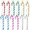 2Sets Plastic Candy Cane Pendant Decorations, for Christmas Tree Hanging Ornaments, Mixed Color, 137x31x10.5mm, 6pcs/set