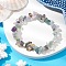 Natural Fluorite Chips Beads Stretch Bracelets, with Synthetic Turquoise Turtle, Jewely for Women, Inner Diameter: 2-1/8 inch(5.4cm)